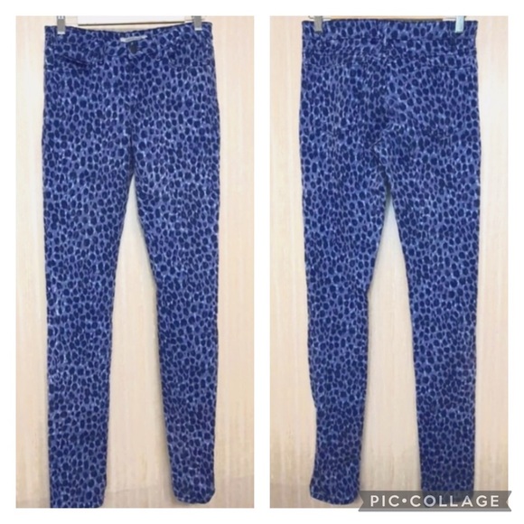 SCANLAN THEODORE Ocelot Purple  Leopard Print Skinny Jeans RRP$280 - Picture 6 of 10